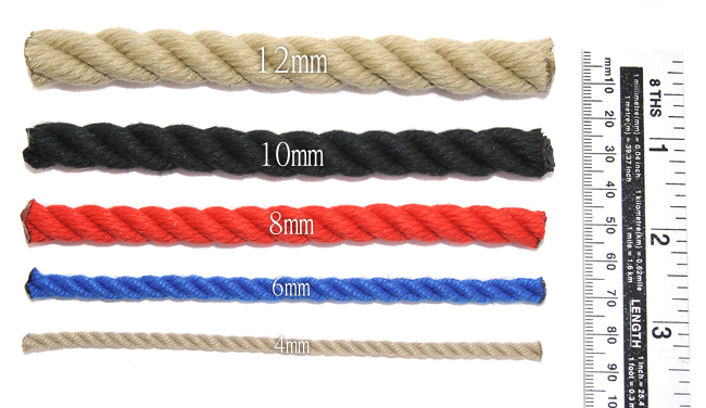 Rope gundog lead with rubber stop