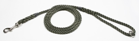 Rope dog clip lead with ring